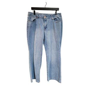 No Boundaries Light Wash Mid-Rise Straight Leg Denim Jeans Womens Size 18W